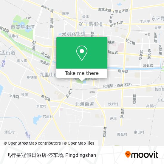 飞行皇冠假日酒店-停车场 map