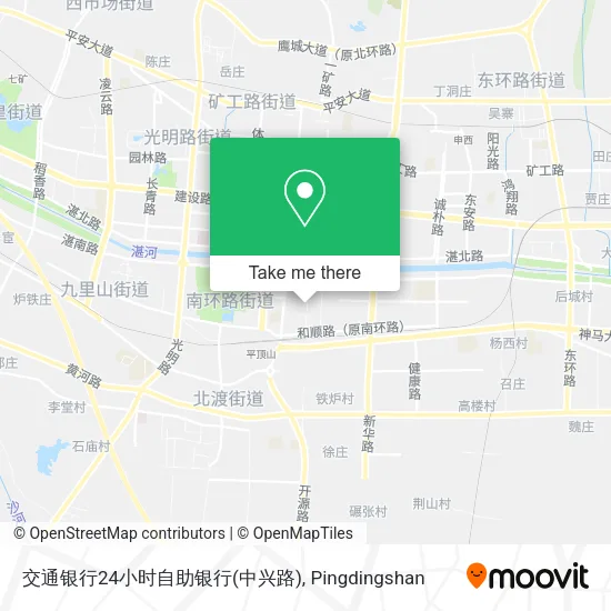 交通银行24小时自助银行(中兴路) map