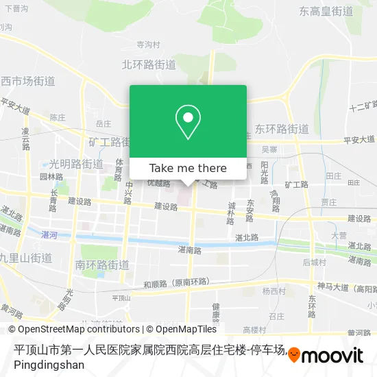 平顶山市第一人民医院家属院西院高层住宅楼-停车场 map