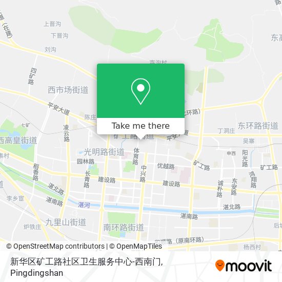 新华区矿工路社区卫生服务中心-西南门 map