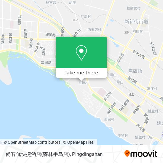 尚客优快捷酒店(森林半岛店) map
