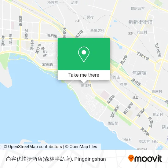 尚客优快捷酒店(森林半岛店) map