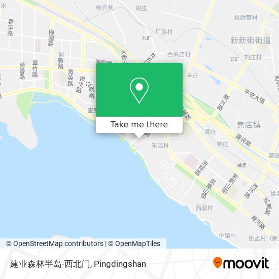 建业森林半岛-西北门 map