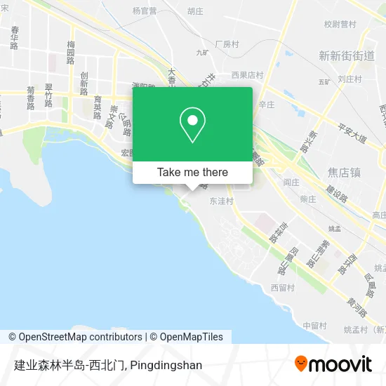建业森林半岛-西北门 map