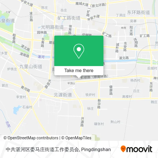 中共湛河区委马庄街道工作委员会 map