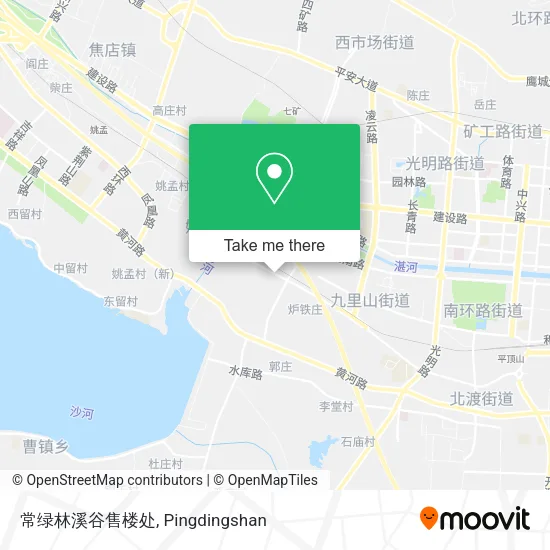 常绿林溪谷售楼处 map