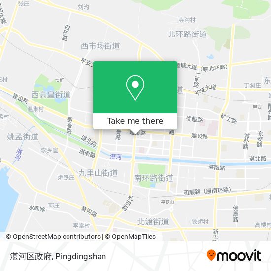 湛河区政府 map