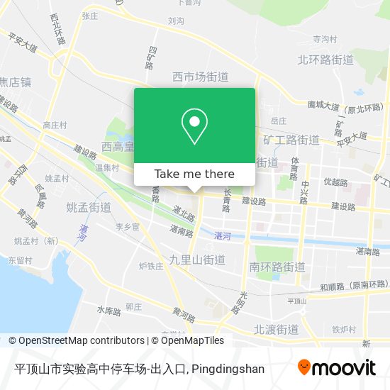 平顶山市实验高中停车场-出入口 map