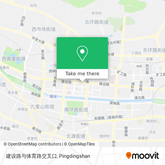 建设路与体育路交叉口 map