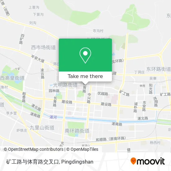矿工路与体育路交叉口 map