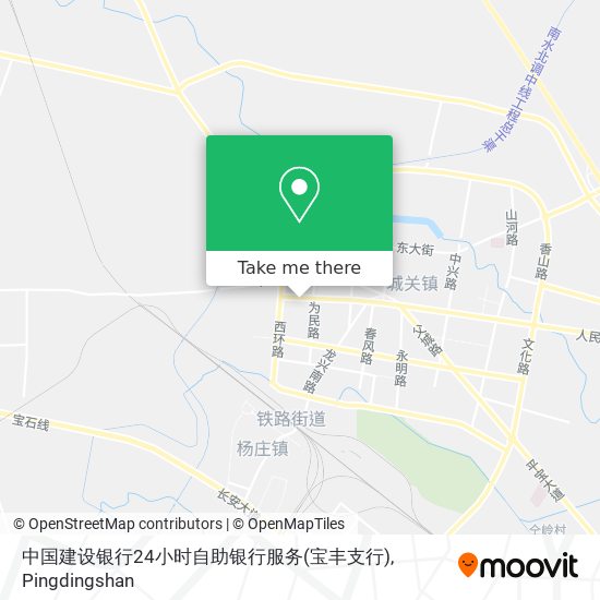 中国建设银行24小时自助银行服务(宝丰支行) map