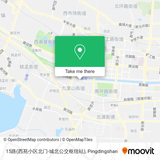 15路(西苑小区北门-城北公交枢纽站) map