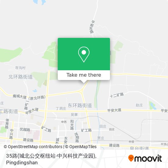 35路(城北公交枢纽站-中兴科技产业园) map