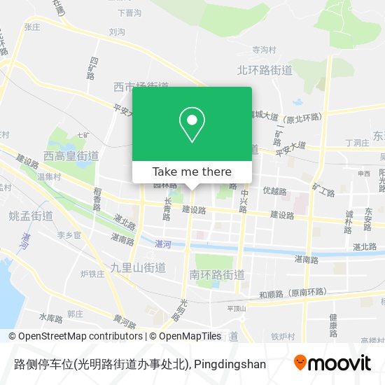 路侧停车位(光明路街道办事处北) map