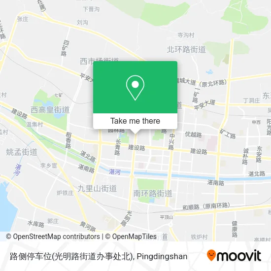 路侧停车位(光明路街道办事处北) map