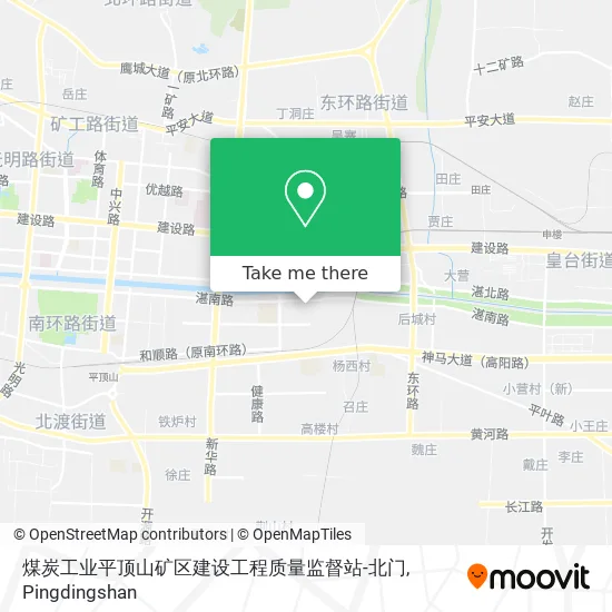 煤炭工业平顶山矿区建设工程质量监督站-北门 map