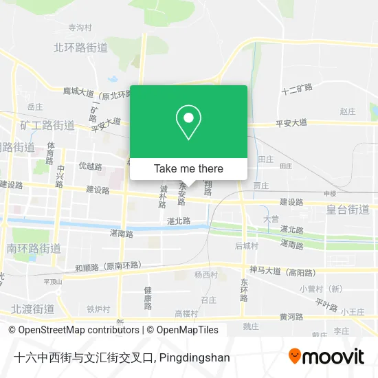 十六中西街与文汇街交叉口 map