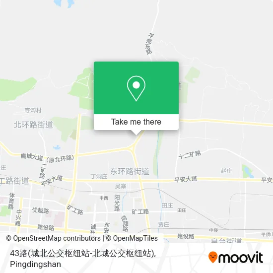 43路(城北公交枢纽站-北城公交枢纽站) map
