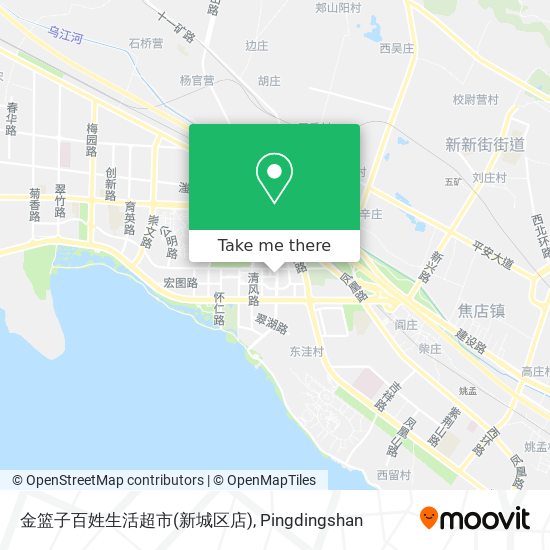 金篮子百姓生活超市(新城区店) map