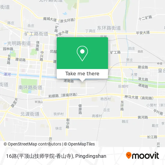 16路(平顶山技师学院-香山寺) map