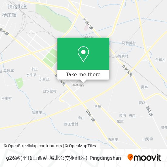 g26路(平顶山西站-城北公交枢纽站) map