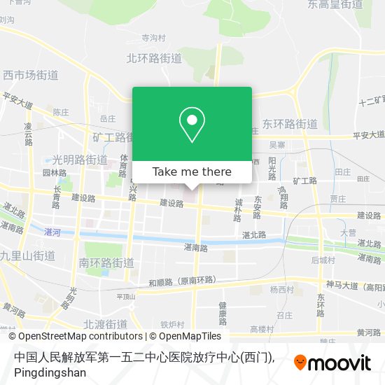 中国人民解放军第一五二中心医院放疗中心(西门) map