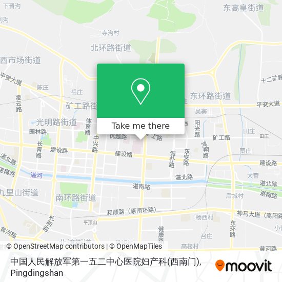 中国人民解放军第一五二中心医院妇产科(西南门) map