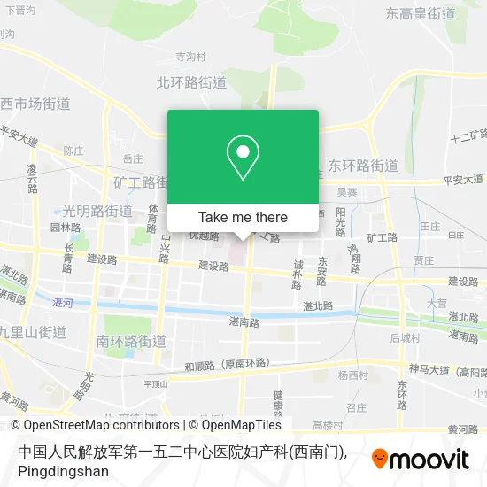 中国人民解放军第一五二中心医院妇产科(西南门) map