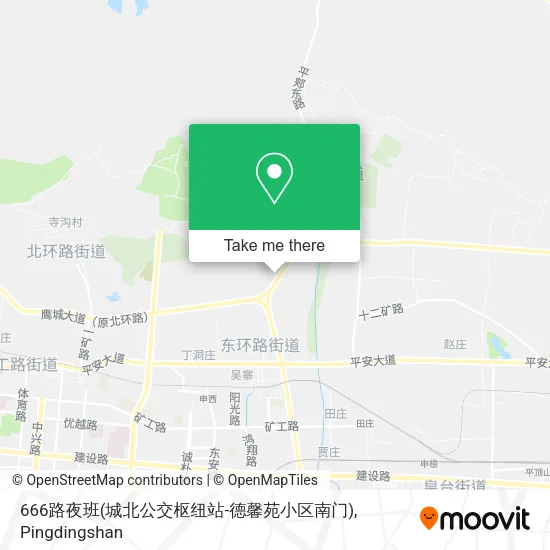 666路夜班(城北公交枢纽站-德馨苑小区南门) map