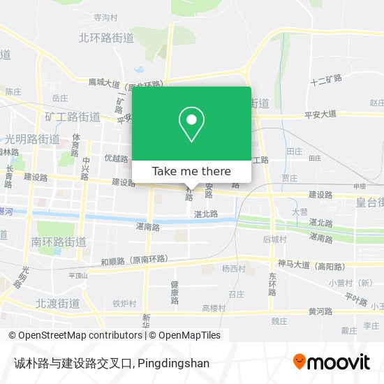 诚朴路与建设路交叉口 map