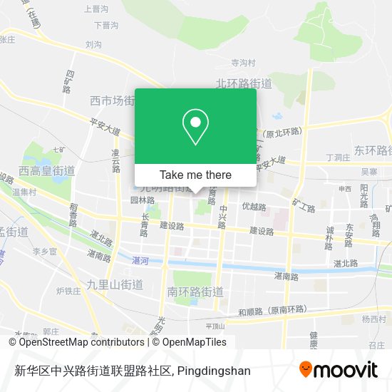 新华区中兴路街道联盟路社区 map