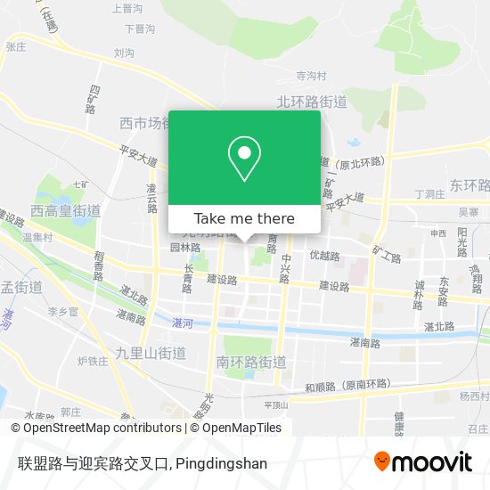 联盟路与迎宾路交叉口 map