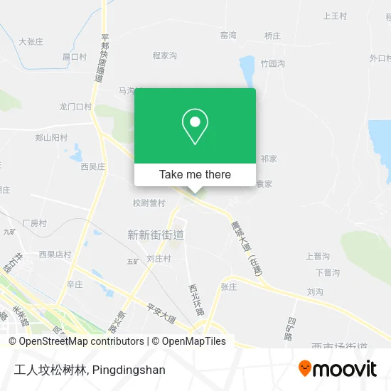 工人坟松树林 map