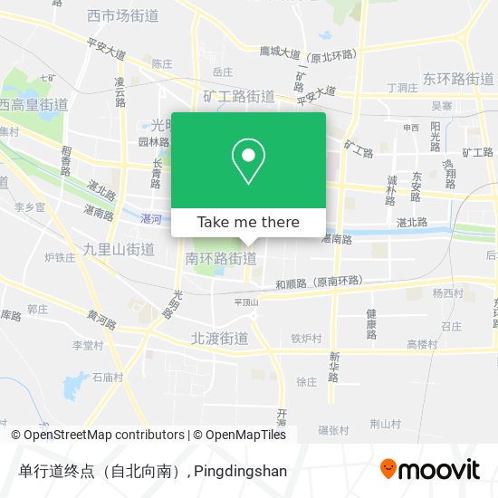 单行道终点（自北向南） map