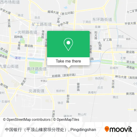 中国银行（平顶山橡胶坝分理处） map