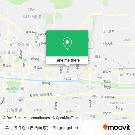 单行道终点（自西向东） map