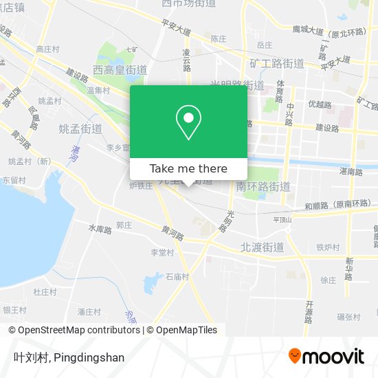 叶刘村 map