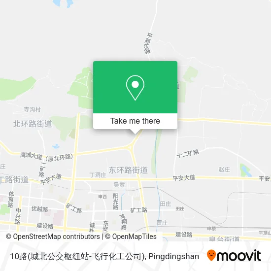 10路(城北公交枢纽站-飞行化工公司) map