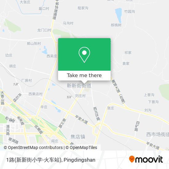 1路(新新街小学-火车站) map