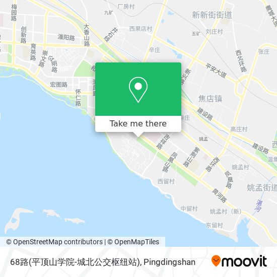 68路(平顶山学院-城北公交枢纽站) map