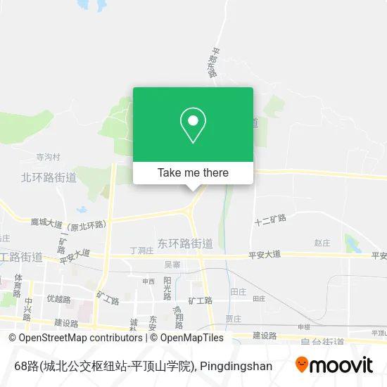 68路(城北公交枢纽站-平顶山学院) map