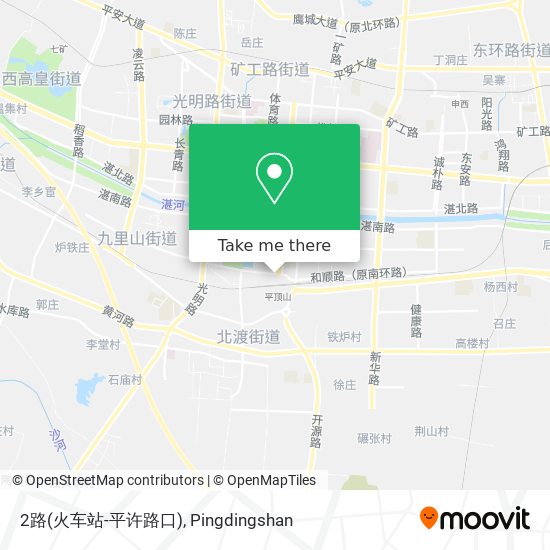 2路(火车站-平许路口) map