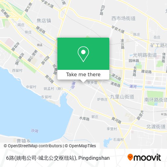 6路(姚电公司-城北公交枢纽站) map