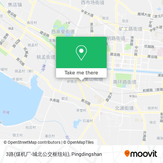 3路(煤机厂-城北公交枢纽站) map