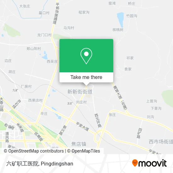 六矿职工医院 map