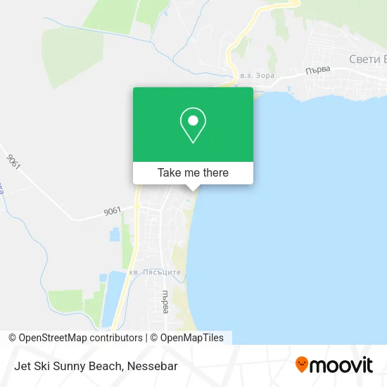 Карта Jet Ski Sunny Beach