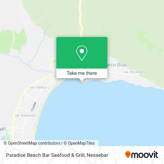 Карта Paradise Beach Bar Seafood & Grill