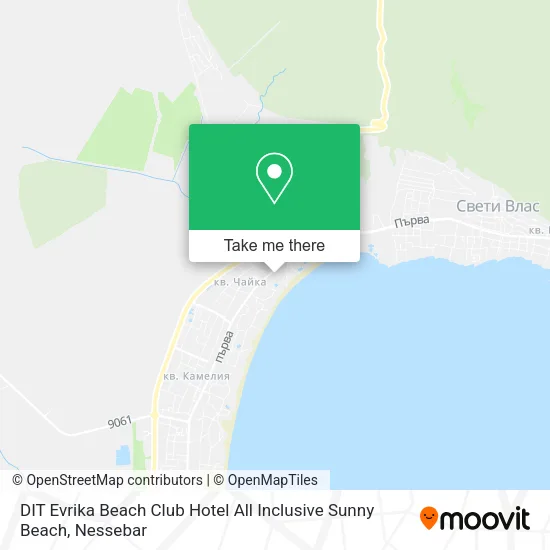 Карта DIT Evrika Beach Club Hotel All Inclusive Sunny Beach