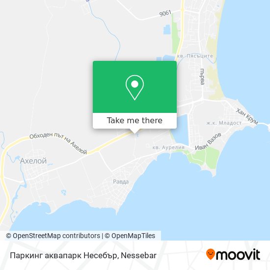 Паркинг аквапарк Несебър map