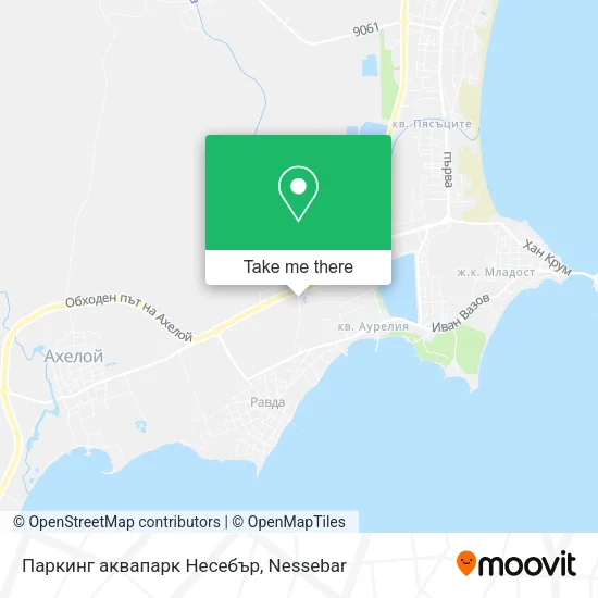 Паркинг аквапарк Несебър map